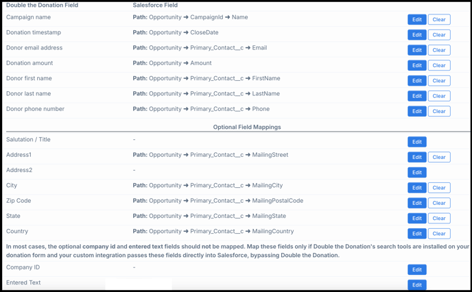 salesforce mapping